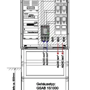GSAB Elektrotechnik NA-Schutzschrank 1S1000AR250kW2LSL2 Ausverkauf