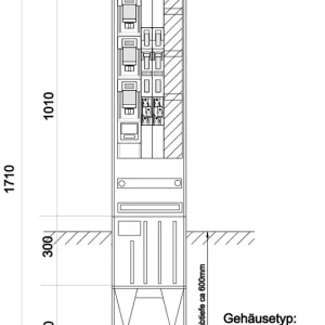GSAB Elektrotechnik Kabelverteilersäule 35S17KLSL2-2LSL00 Preiswert