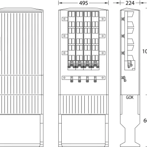 uesa Kabelverteilerschrank B040 FL Kostenloser Rückversand